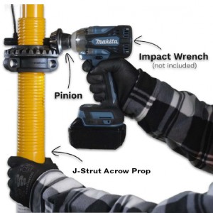 J-Strut Acrow Adjustable Floor Prop Starter Pack -  5 X J-Strut Props Size 1 & 1 x Pinion