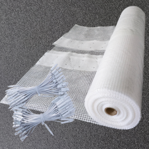 Heavy Duty Scaffold Sheeting Clear/White 2m x 45m + 100 Toggle Ties